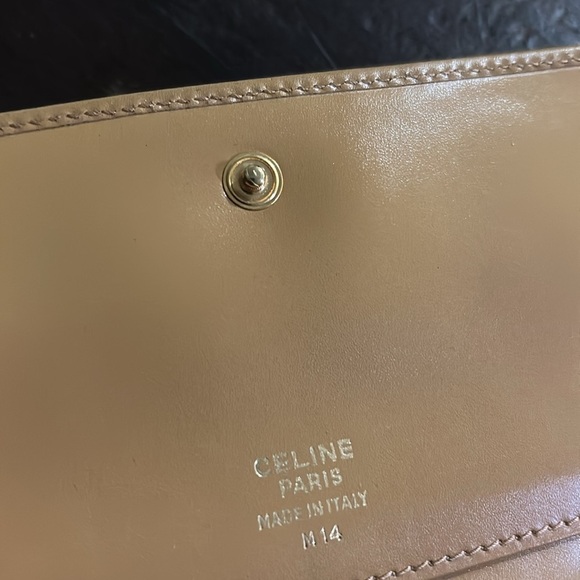 Authentic CELINE Kisslock vintage wallet Macadam Beige - Picture 10 of 16